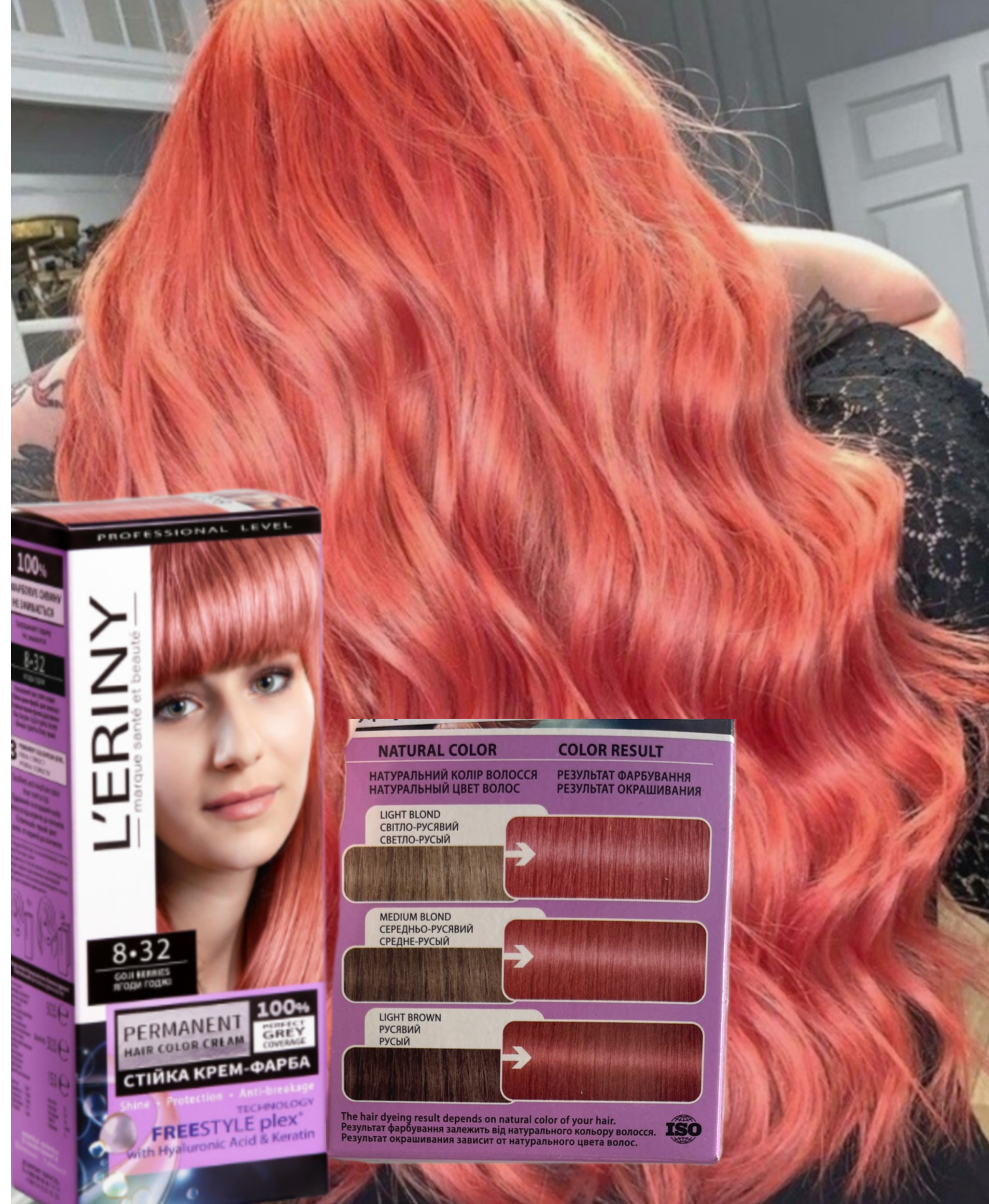 L'ERINY 8.32 GOJI BERRY permanentná farba na vlasy