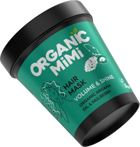 ORGANIC MIMI maska pre objem a lesk vlasov Argán a moruša