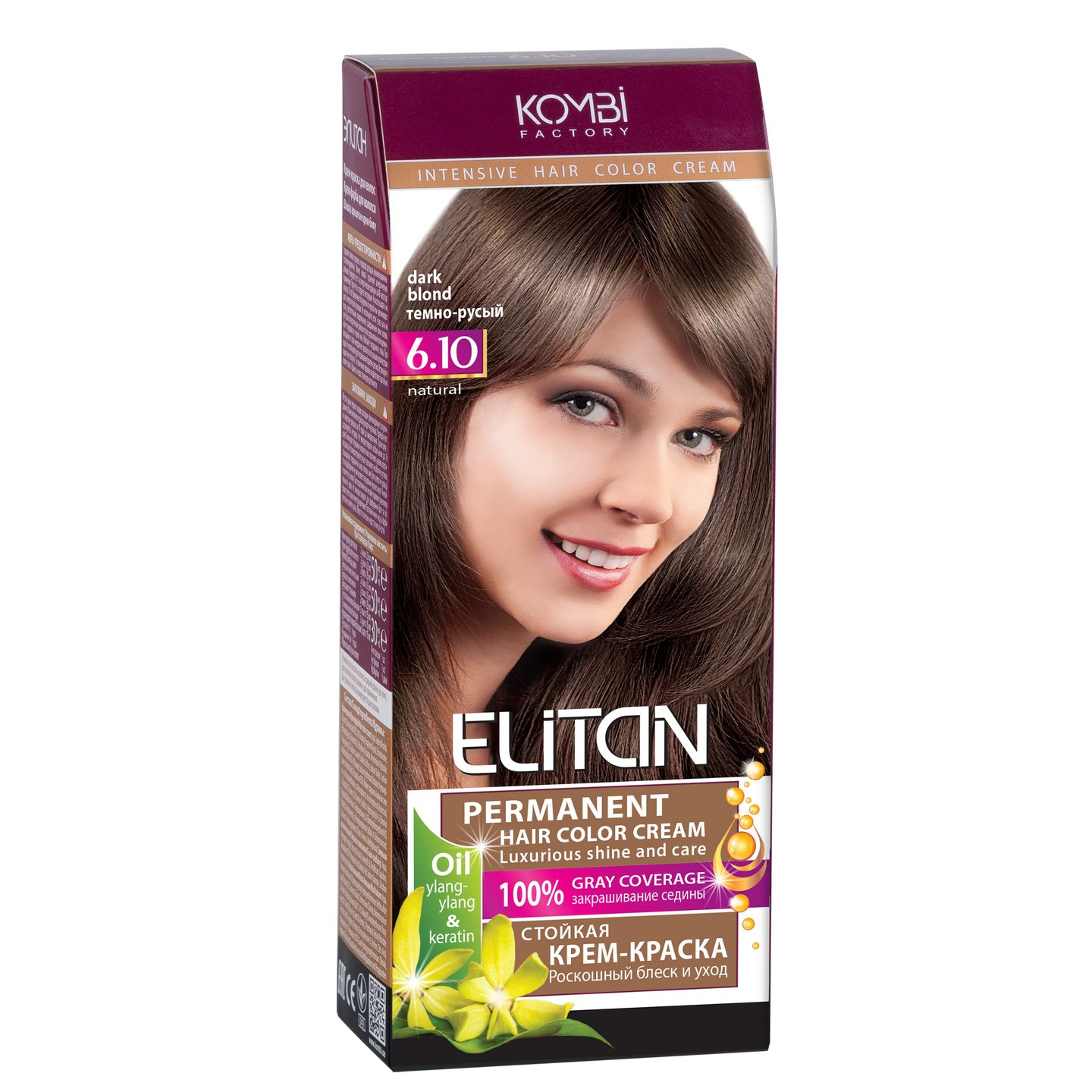 ELITAN permanentná krémová farba na vlasy 6.10 Dark blond